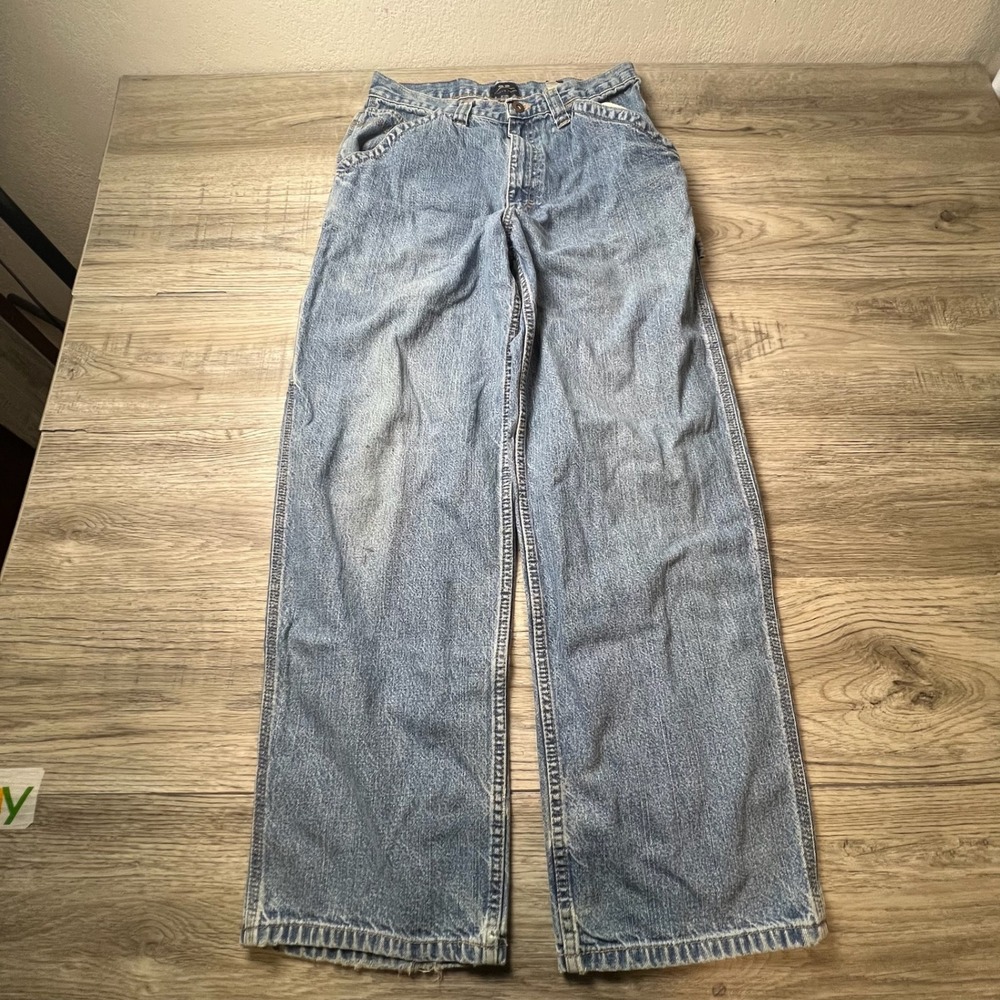 Bailey's Point Carpenter Jeans Mens 30x30 Blue Denim Utility Workwear Baggy
